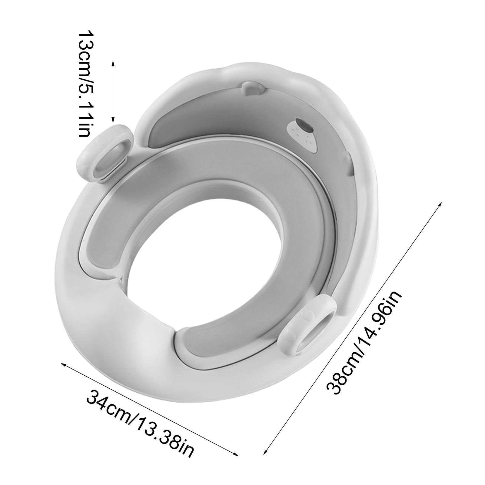 Asiento para inodoro, asiento de inodoro para niños, fijación para asiento | de inodoro para niños con asas – Reductor orinal con protección de , orinal antideslizante para inodoros redondos