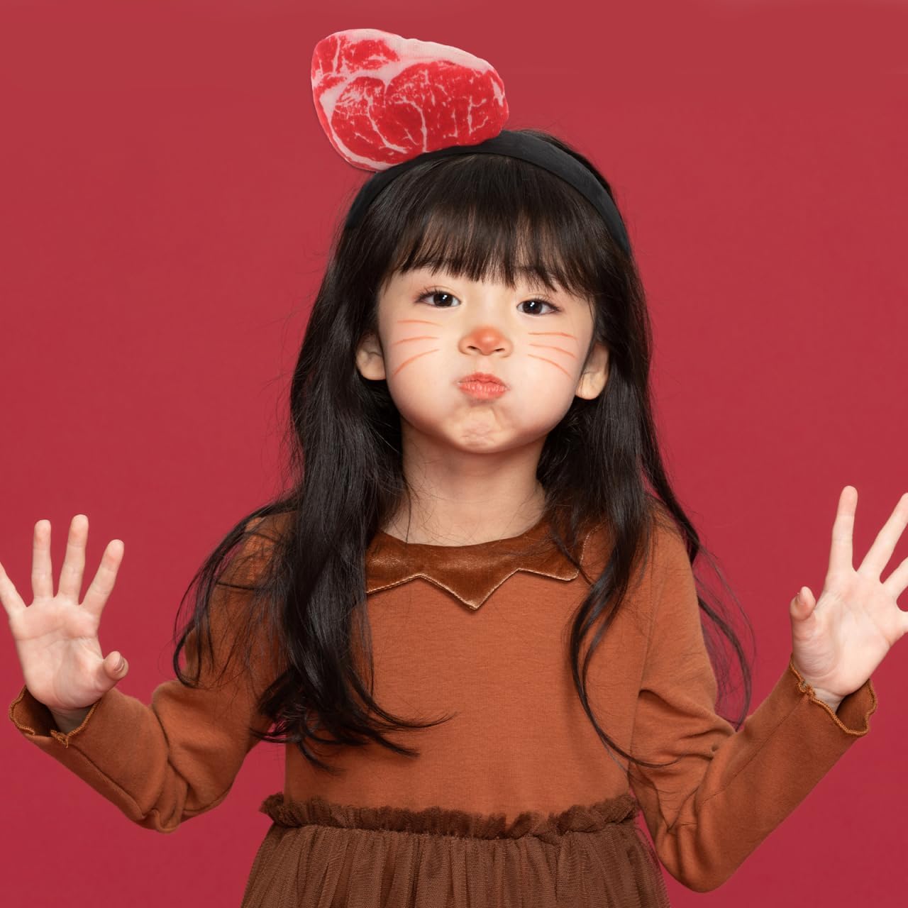 Beaupretty Funny Meat Headband Creative Food Hair Accessory Lightweight Comfortable Party Costume Headwear for Halloween Cosplay Photo Props - Image 7