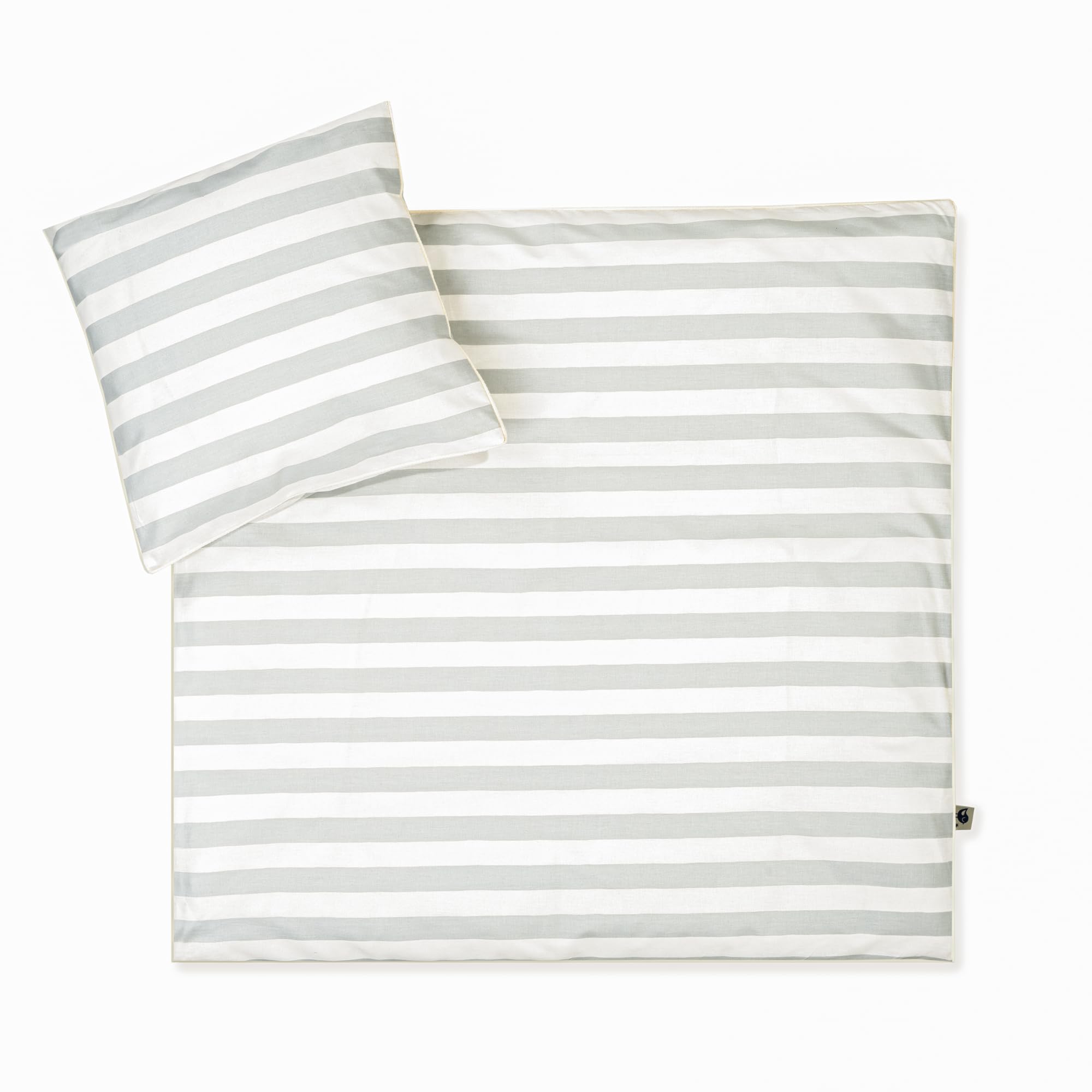 Julius Zöllner Organic Stripes Bed Linen Size 80 x 80 cm and 35 x 40 cm Baby Bedding Tested for Harmful Substances