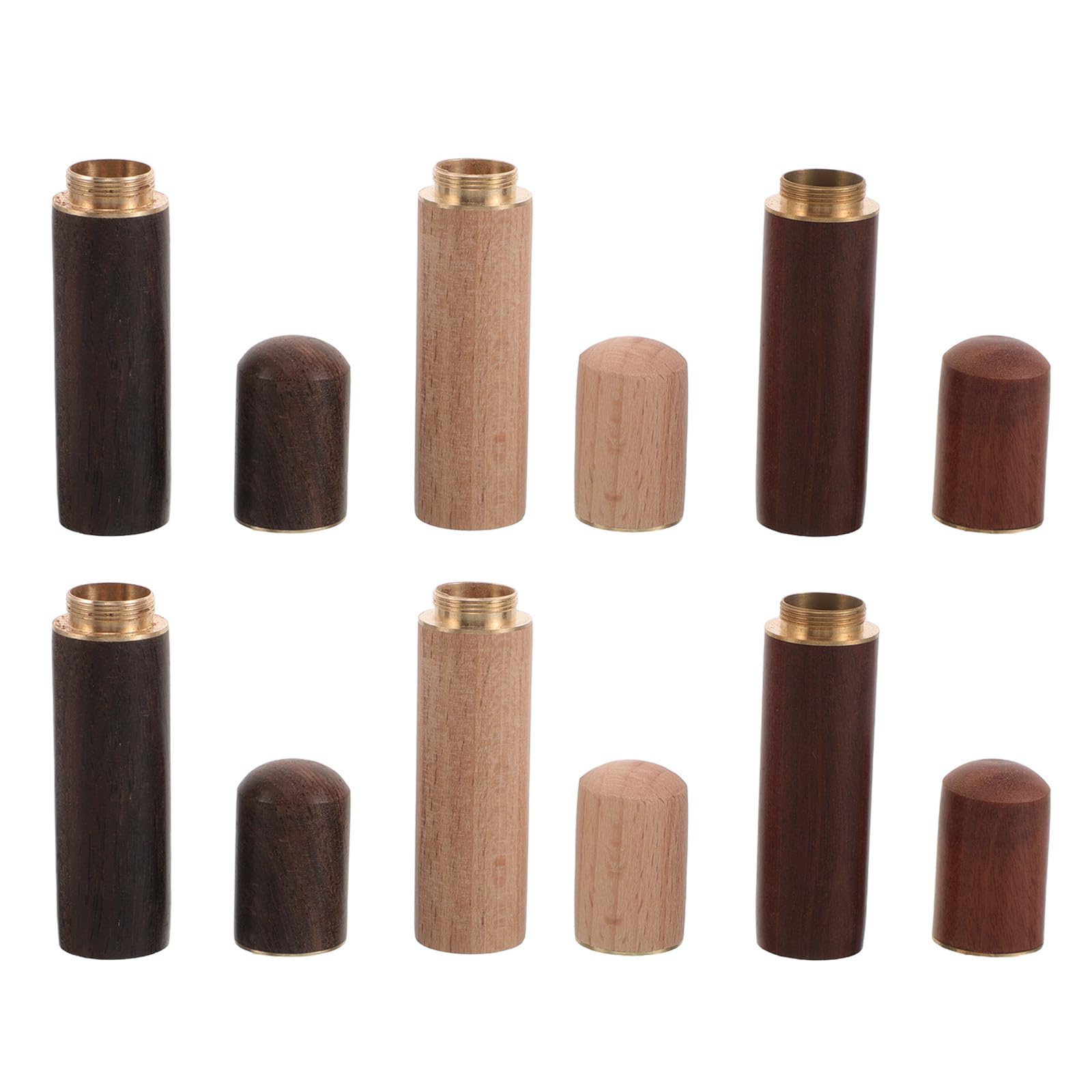 Caja organizadora de bordado POPETPOP de 6 piezas en madera y metal con compartimentos para costura