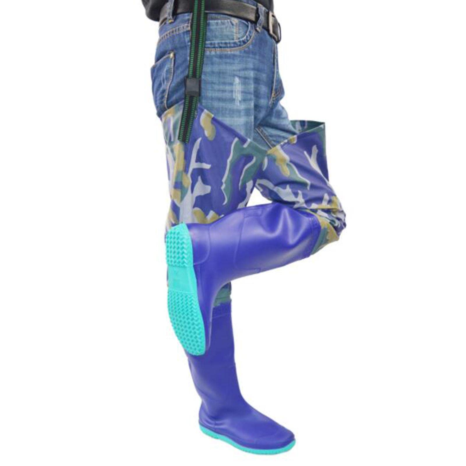MagiDeal Cuissardes de pêche imperméables antidérapantes Bottes de Hanche Waders en Nylon Hommes Femmes
