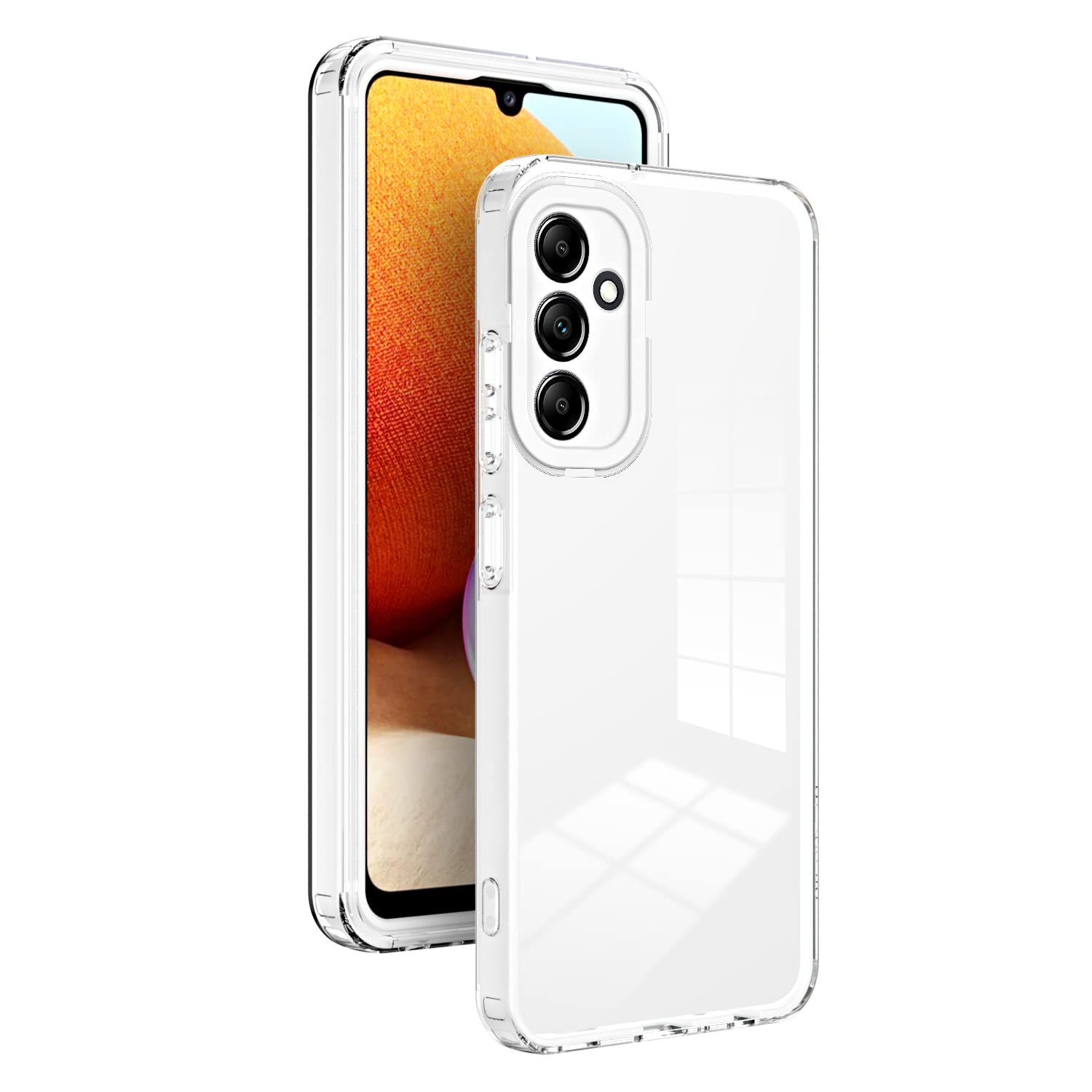 XINYEXIN Cover per Xiaomi Redmi 12C, Custodia Antiurto 360 Gradi Protezione Dello Schermo Incorporata, Full Body Rugged Trasparente Cover Military Armour Case - Blu Chiaro