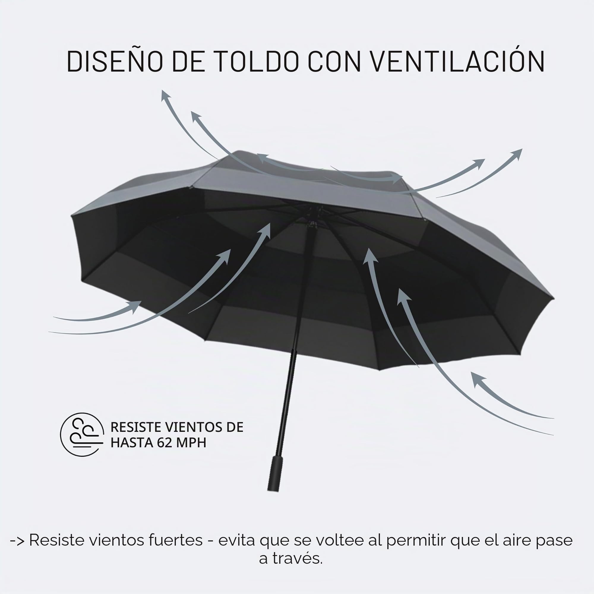 Knirps A.405 XXL Duomatic - Paraguas de lluvia con ventilación y cierre automático, paraguas compacto resistente al viento, viajes para adultos