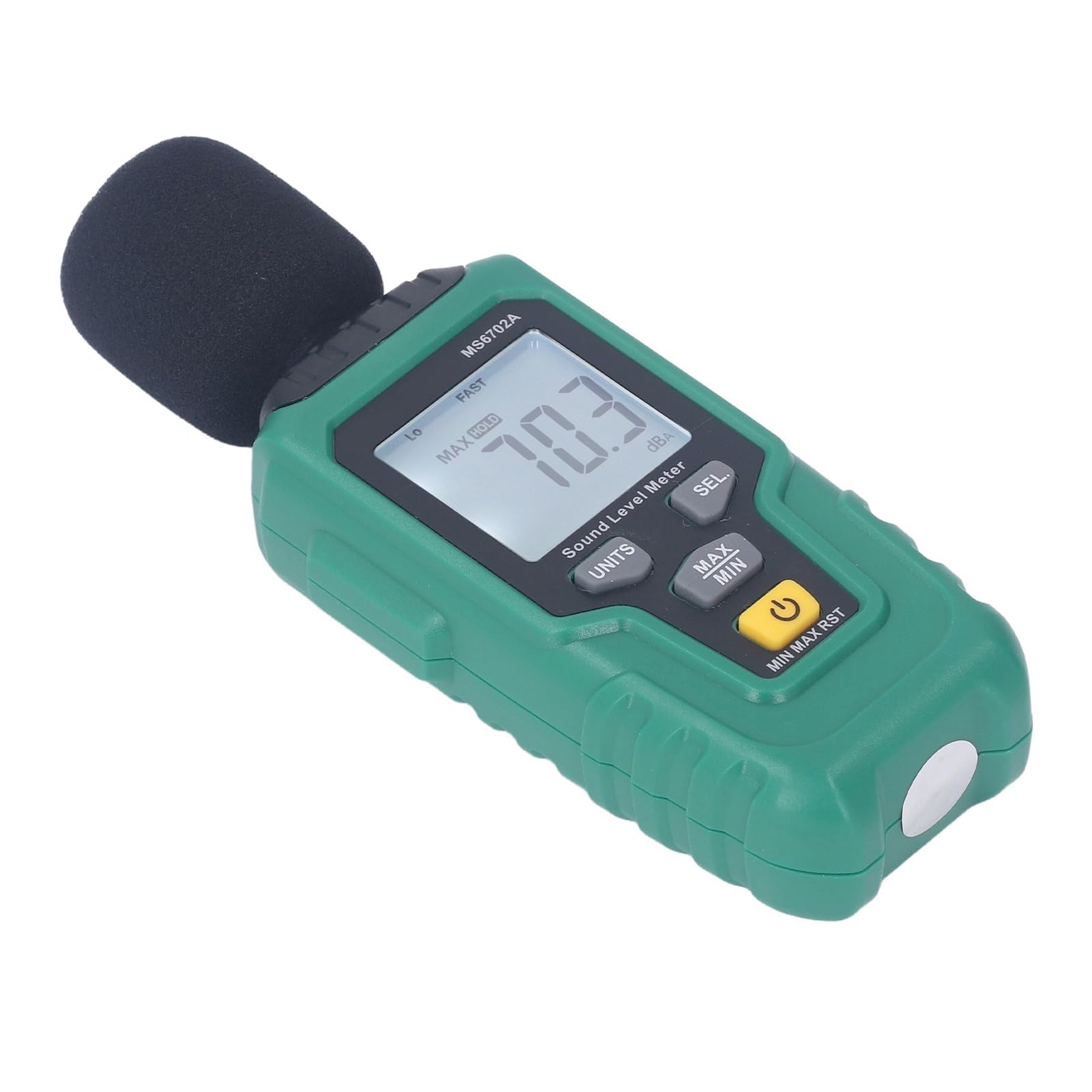 Fonometro, Fonometro Digitale Portatile Misuratore di livello sonoro digitale LCD retroilluminato Tester di decibel portatile Rilevatore di volume di rumore multifunzionale for la casa per Aula, Uffic