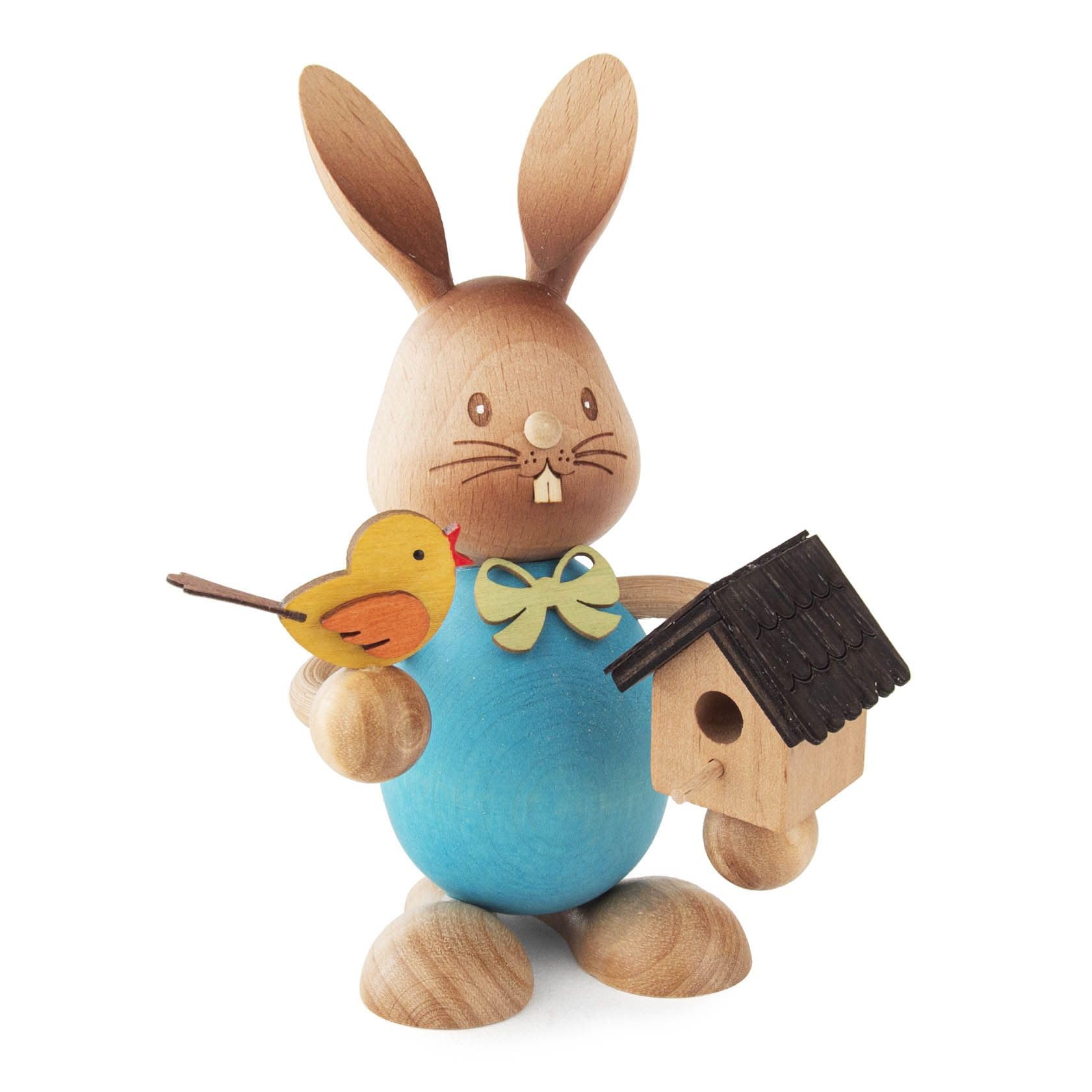 Lapin Stupsi avec nichoir et lampe intégrée figurine de Pâques 12 cm