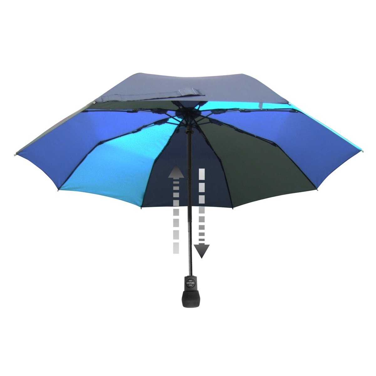 EuroSCHIRM Regenschirm Light Trek Automatic Silber, silber/schwarz, Einheitsgröße