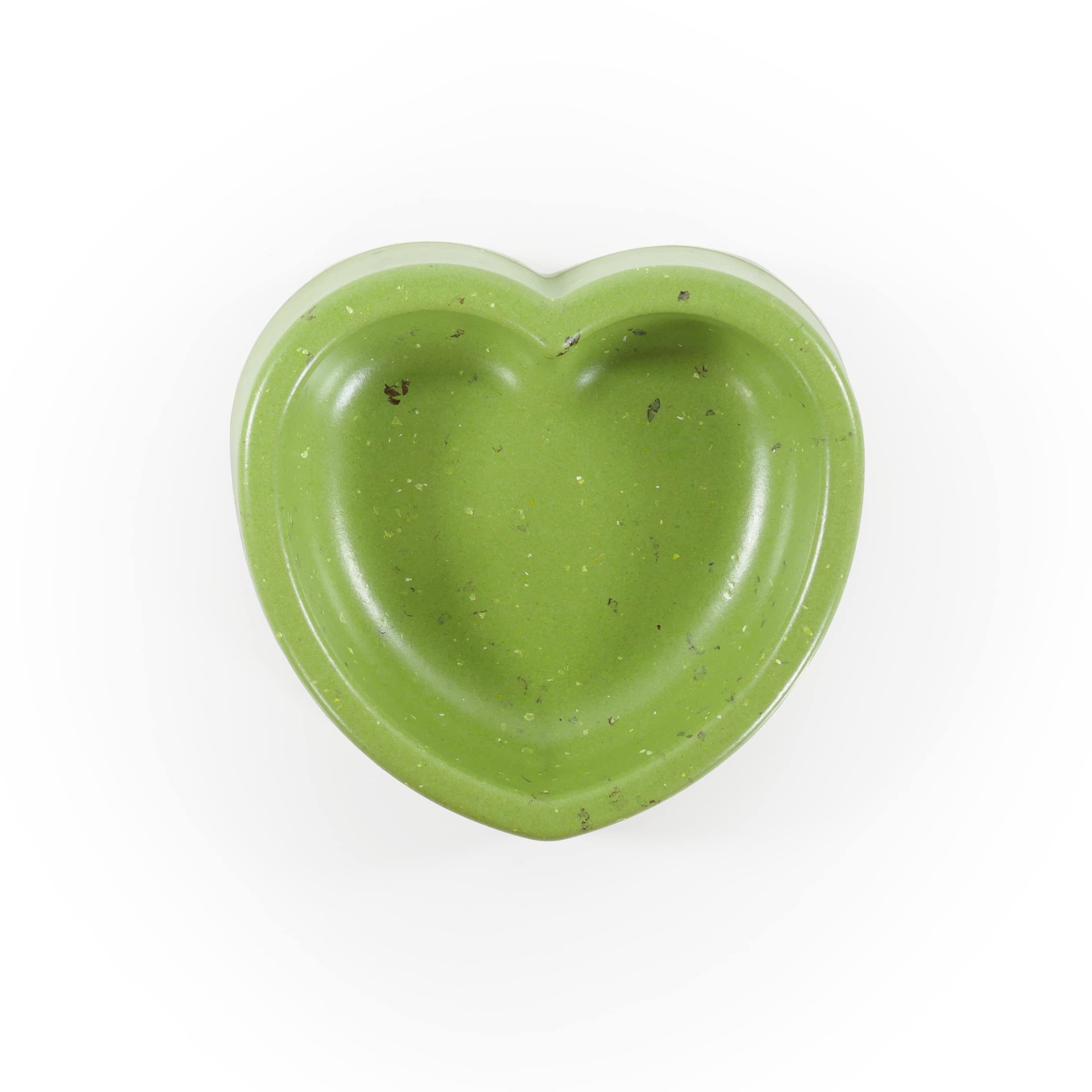 Rosewood Eco Heart Shaped Melamine Bowl, for Cats & Dogs, Green - Image 2