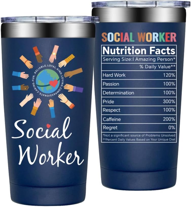 Social Worker Gifts for Men - Social Workers Appreciation Gifts - Social-Work Month, Graduation, Christmas Gift - 20oz Tumbler