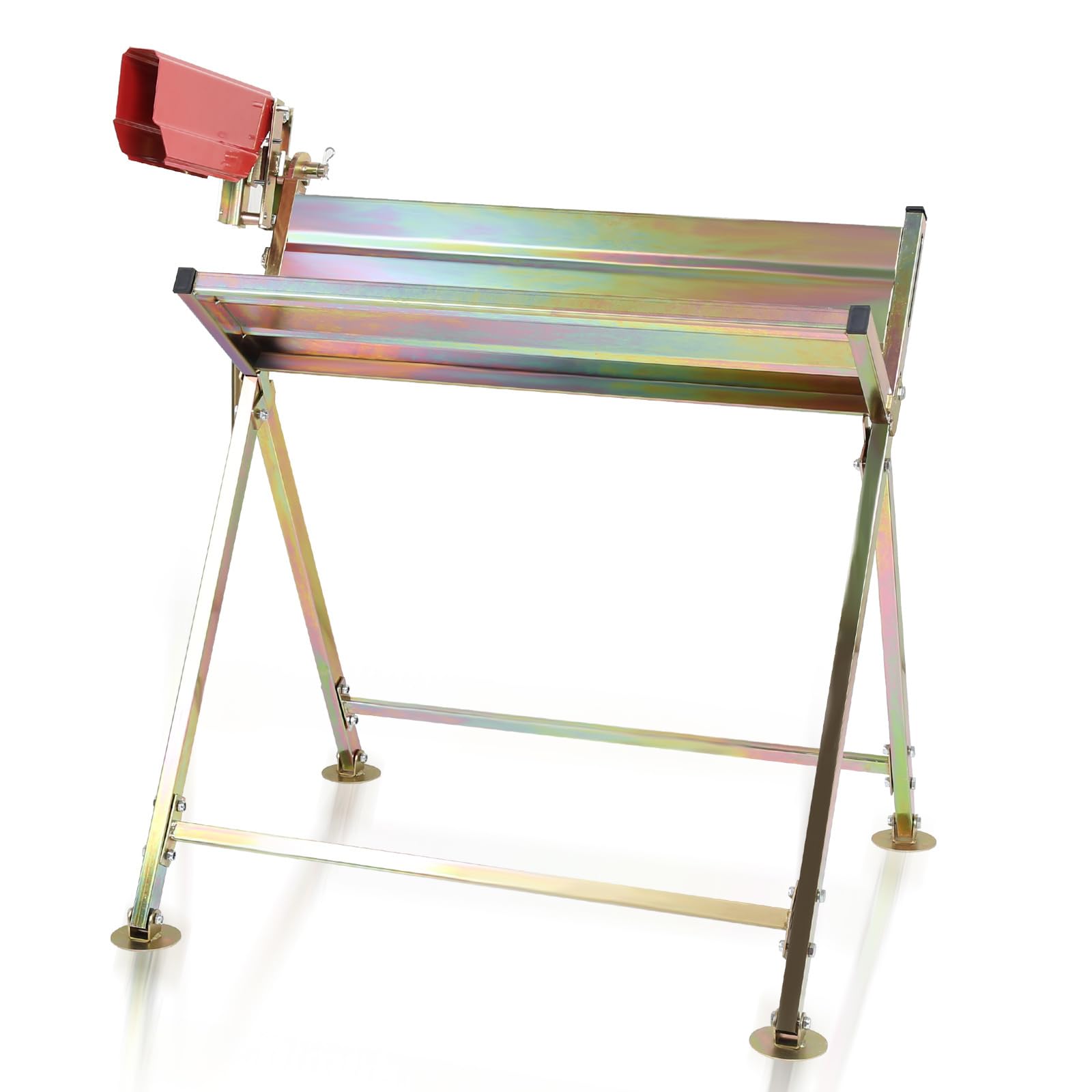 Caballete de madera plegable de acero resistente, caballete estable para motosierras de hasta 150 kg, adecuado para motosierras de 18 a 20 pulgadas, longitud adecuada ajustable hasta 102 cm