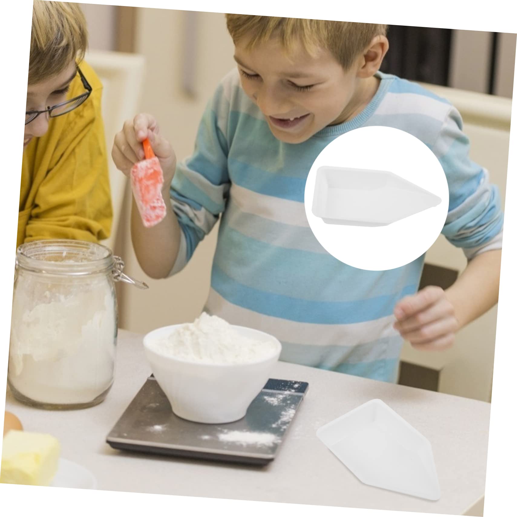 KICHOUSE 3sets Weighing Tray for Boats Anti-Static Plastic Weighing Dish for Powder 10pcs*3