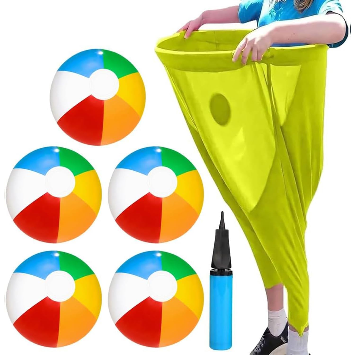 Yard Game Set for Outdoor Fun - Catch Balls with Bouncy Balls and Air Pump, Perfect for Family Reunions and Backyard Parties