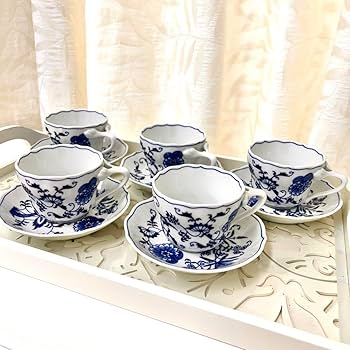 Amazon.co.jp: Blue Danubeブルーダニューブカップ&ソーサ 5客