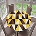Produktbild FANSU Runde Tischdecke Garten Abwaschbar, 3D Motiv Serie Polyester Fleckschutz Tischdecken Größe wählbar für Gartentisch, Outdoor in Kiche, Haushalt & Wohnen (bräunlich gelb,Durchmesser 120cm)