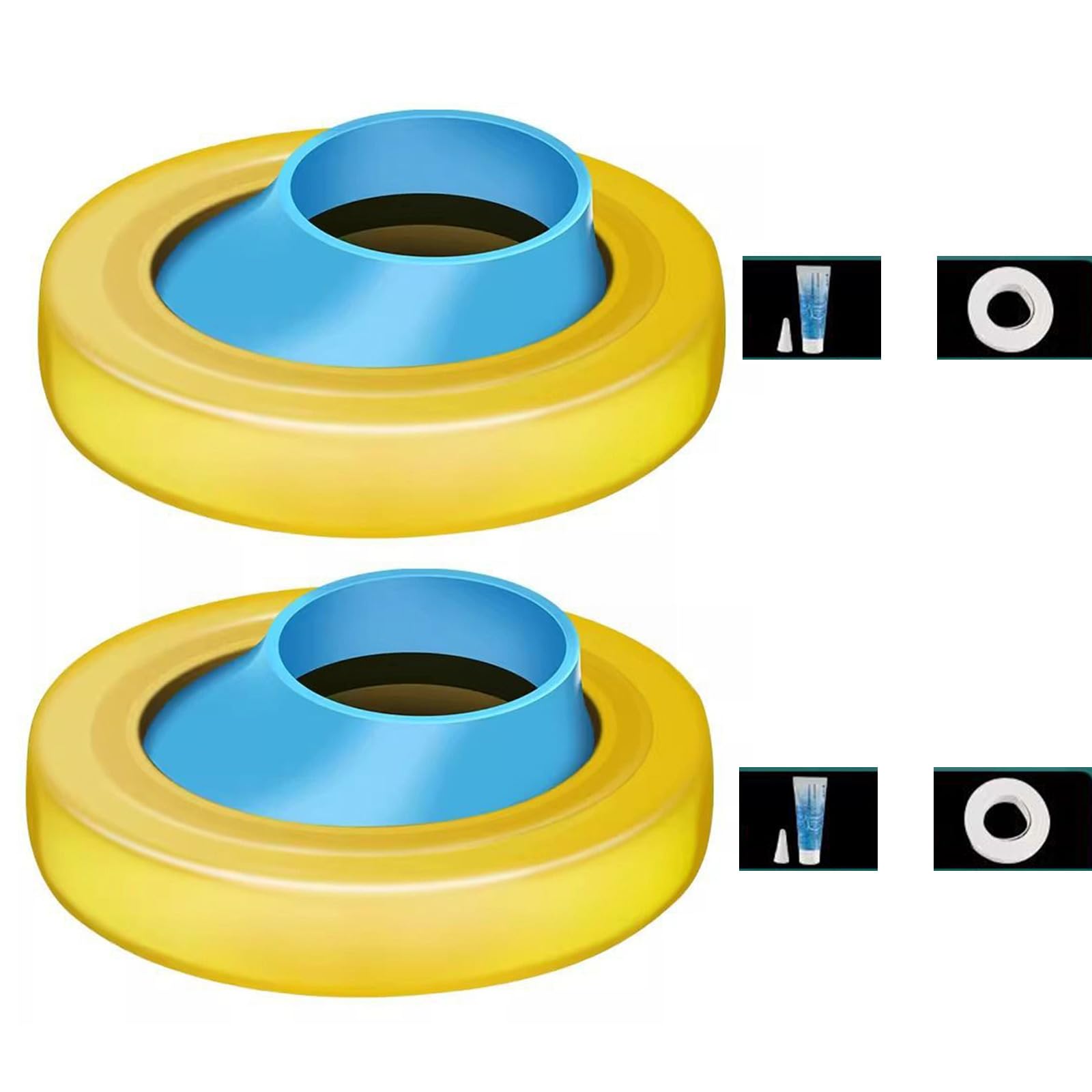 Toilet Shifts Flange Gasket Elasticity & Resistance Toilet Base Sealing Rings Set for Bathroom Maintenance Upgrades Flange Seal Rings Flexible Rubber Not Leakages Solution Relocation