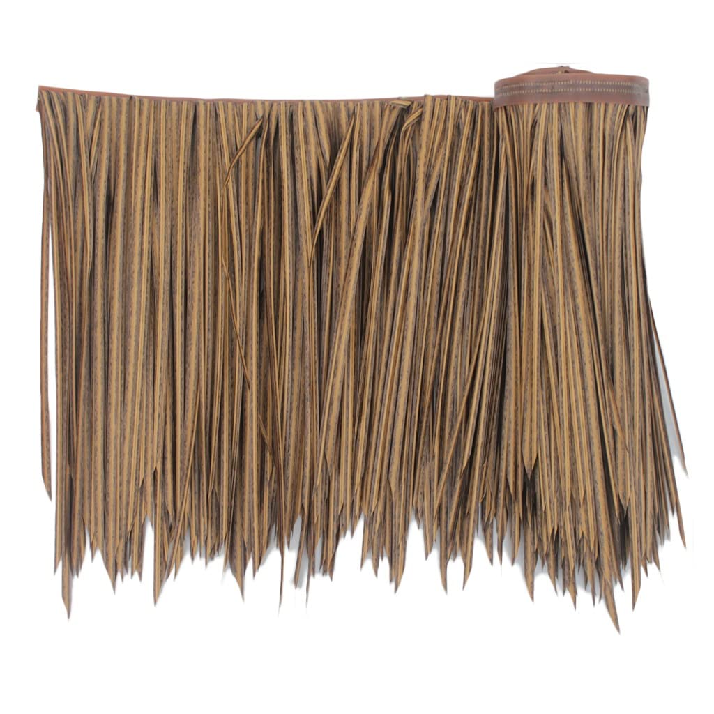Paille de plastique PVC style chaume pour renover le toit d'un chalet sans entretien lourd
