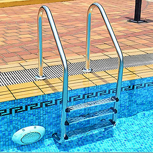 Escalera para piscina de acero inoxidable con 3 peldaños miniatura 1