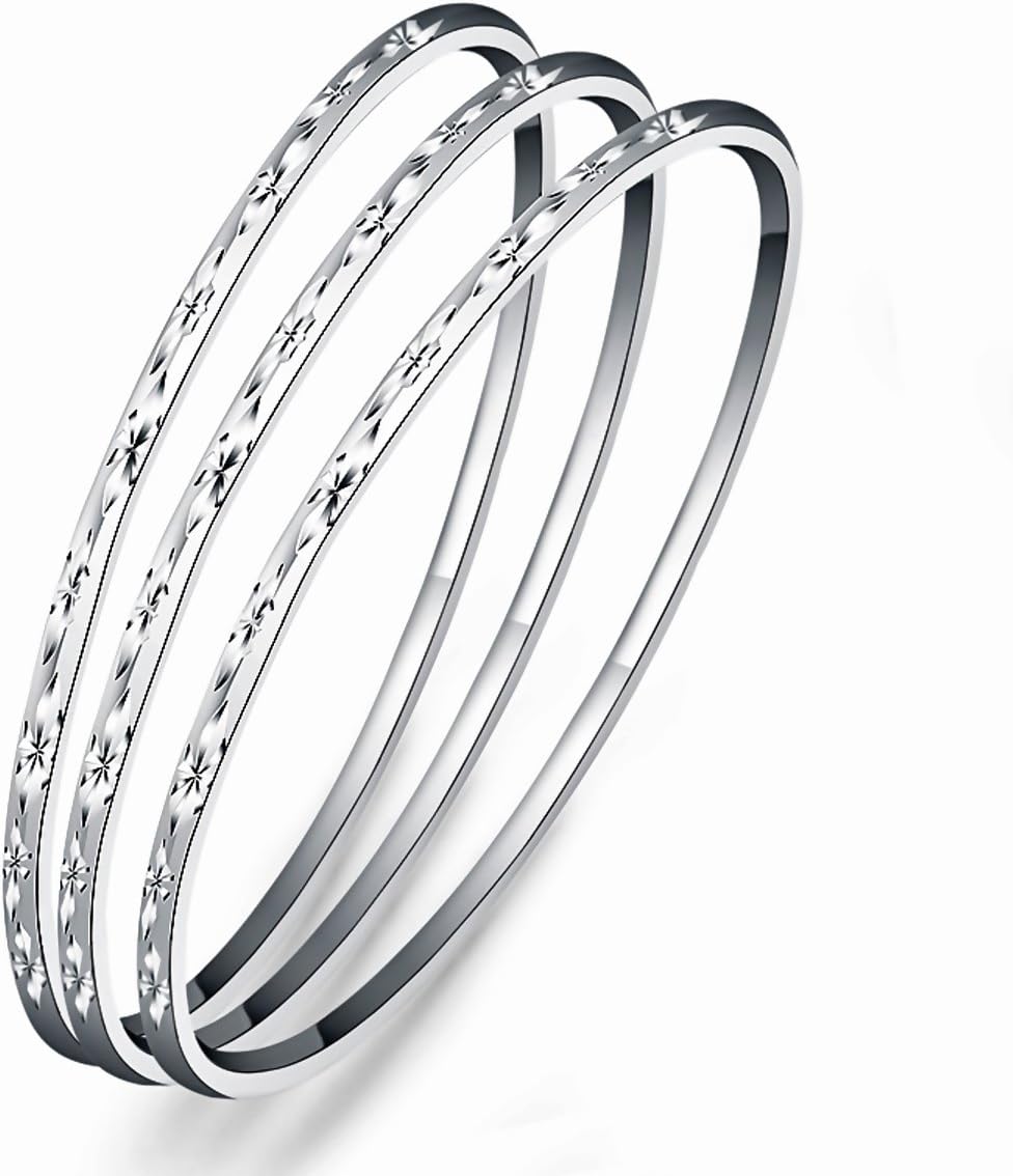 925 Sterling Silver Bangle Bracelet Bangles for Women/Girls | Bangle Bracelets for Women | 925 Sterling Silver Bracelets for Women | Dainty Bracelets - Image 7
