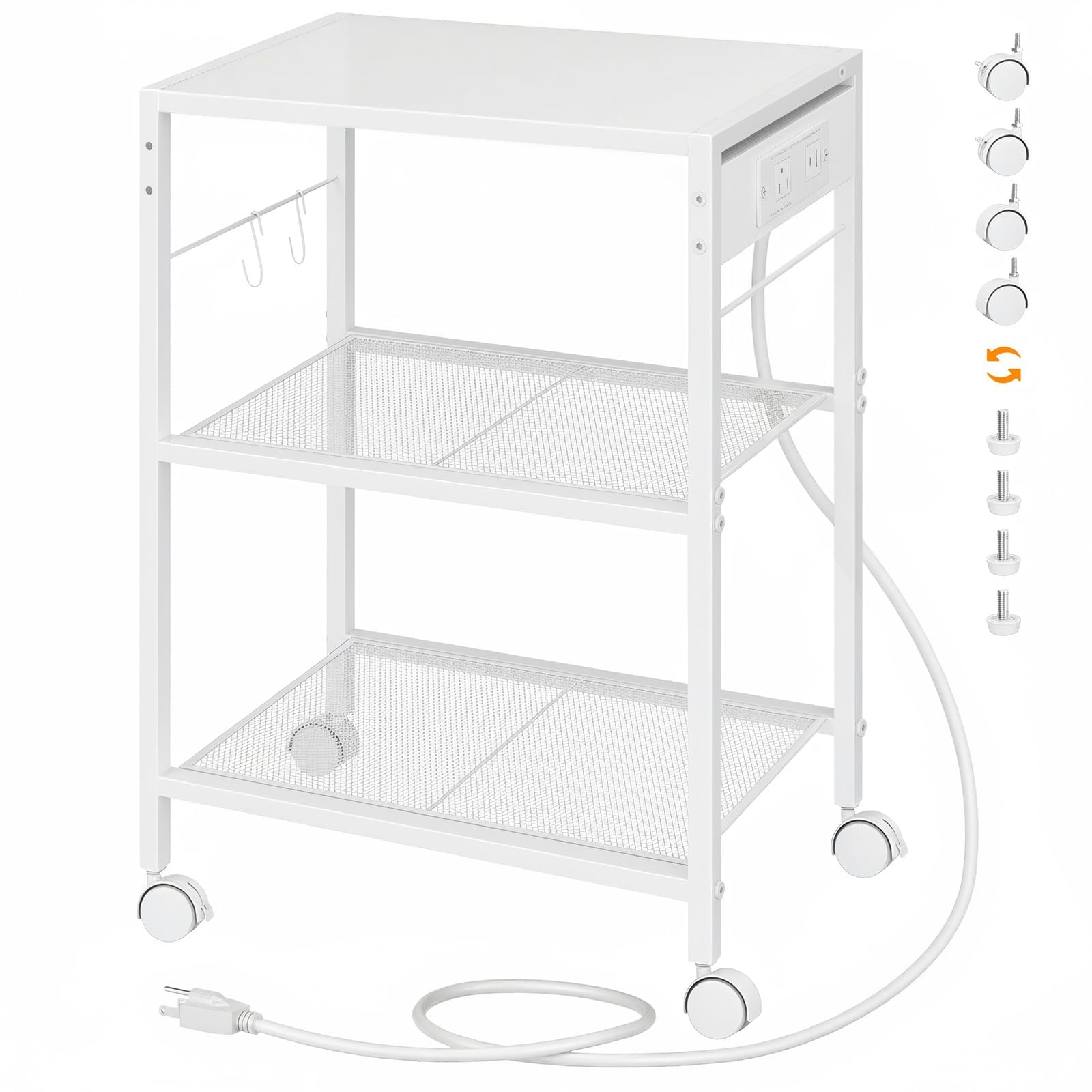 HOOBRO Printer Stand - Rolling Cart with USB -10 HOOBRO Printer Stand - Rolling Cart with USB -10