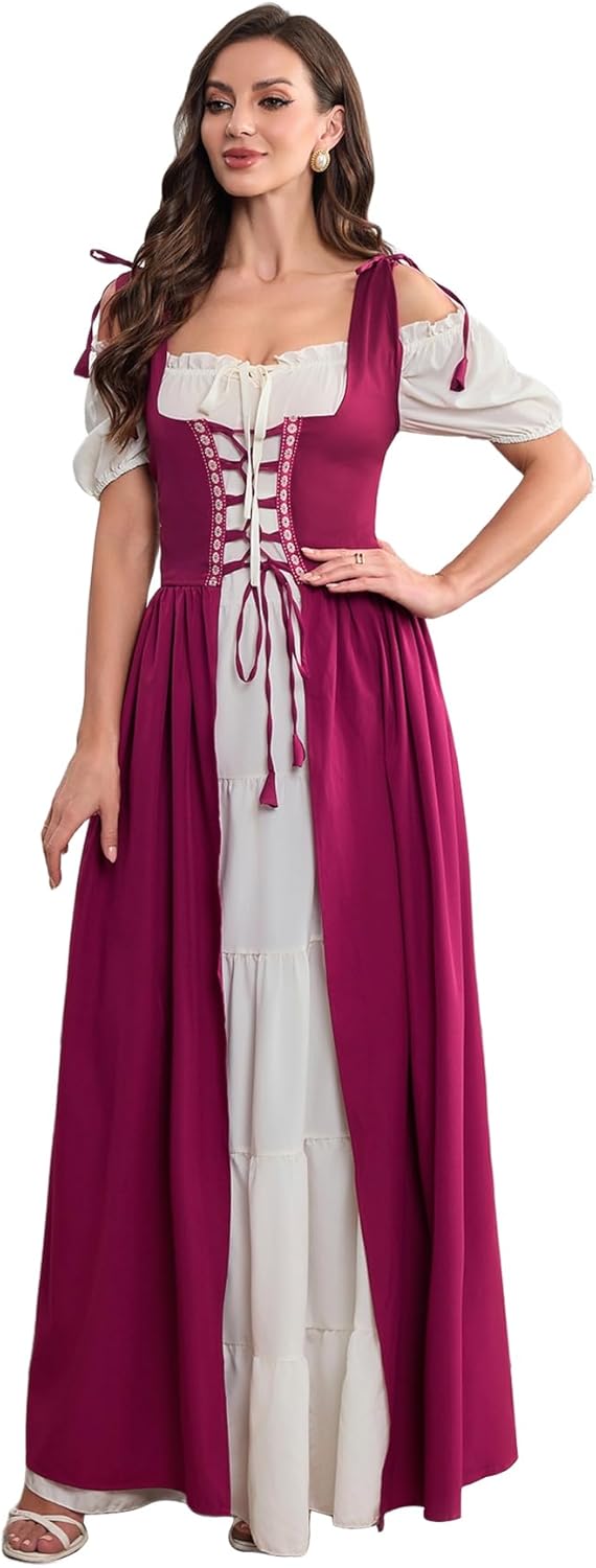 Abaowedding Renaissance Costume Women Medieval Dress Renaissance Pirate Irish Ren Faire Dresses