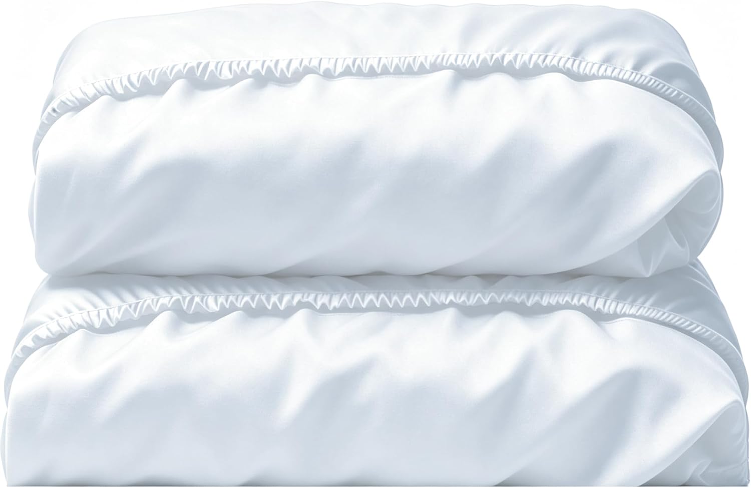 Juwenin Home 2-Pack Fitted Bottom Sheets - Premium Ultra-Soft Wrinkle Resistant Microfiber - Deep Pocket (White, Queen-2Pack)