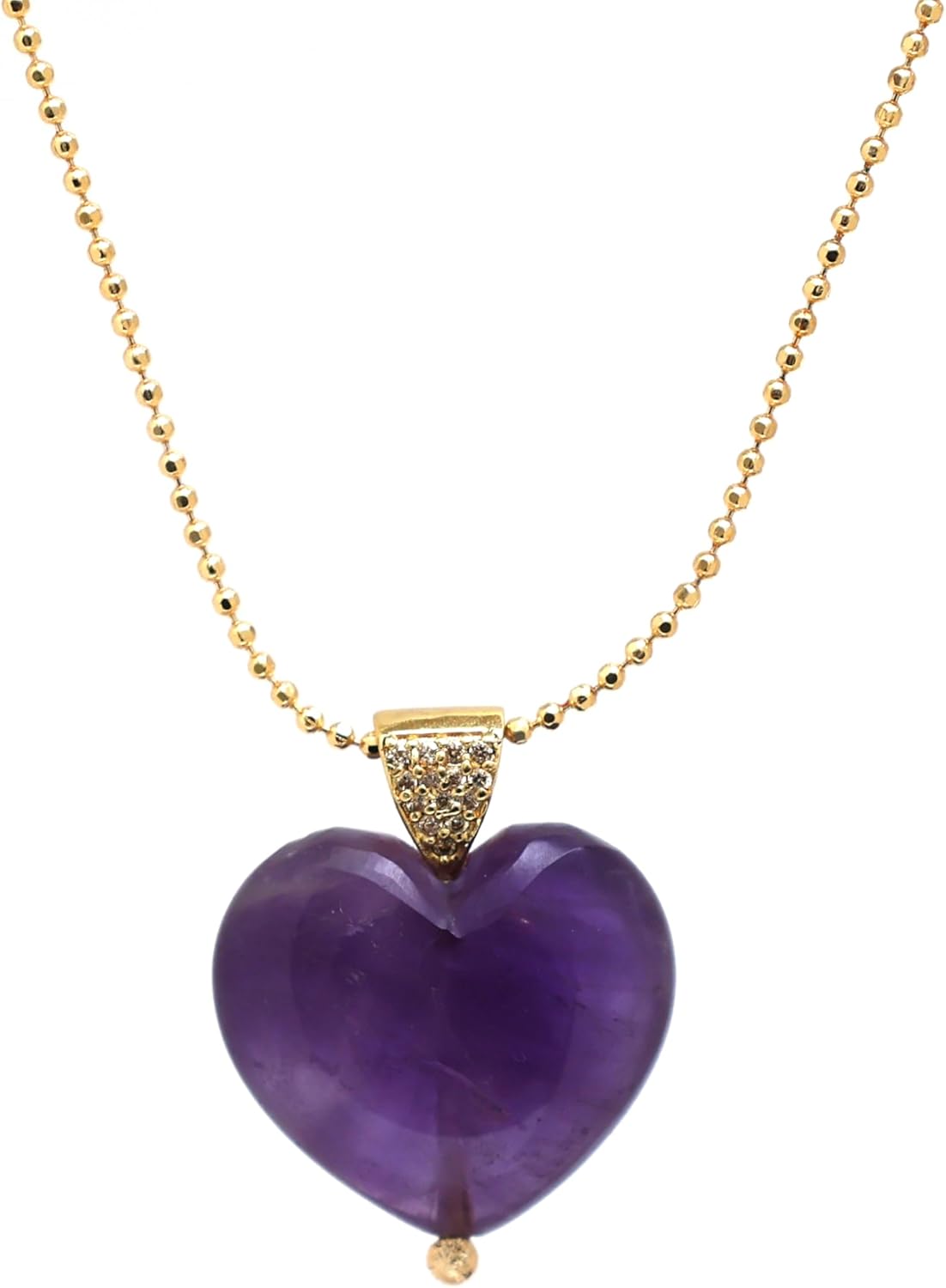Gempires Puffy Heart Pendant Necklace For Women – 14k Gold Plated, Healing Crystal Jewelry for Women, Adjustable 18” Chain, Hypoallergenic, Multiple Gemstones - Image 7