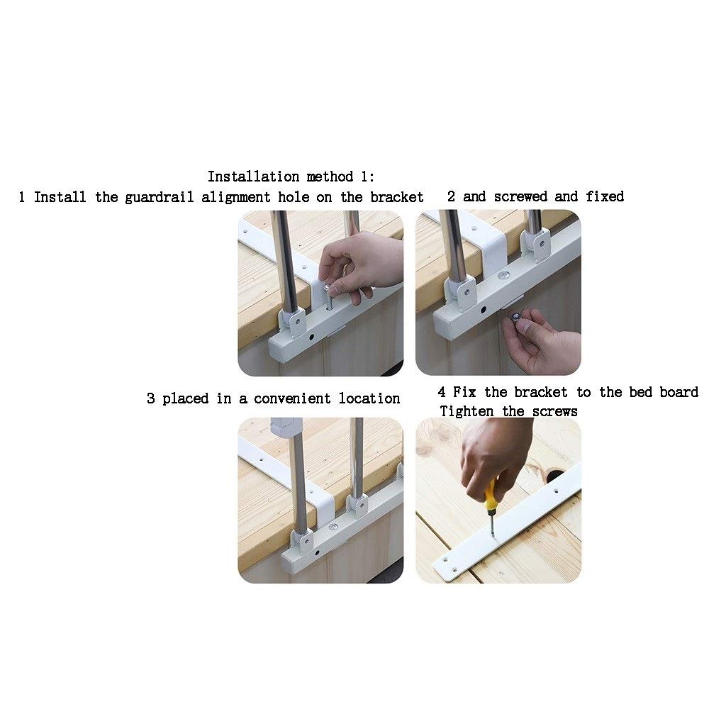 Barandilla Lateral de Cama Barandilla de Cama Individual Plegable portátil Asa de Asistencia para Adultos Barandillas de Cama para discapacitados Barandilla de Seguridad Barra de protección Lateral