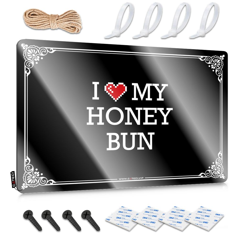 Rv Decor Sets Custom Tin Metal Sign | I Love My Honey Bun Humorous Decorative Wall Art Ready To Hang For Farmhouse(30X40CM)