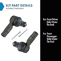 Vista 268 de TRQ Juego de barras de acoplamiento interiores delanteras 2 piezas compatibles con Acura RDX 2013-2018