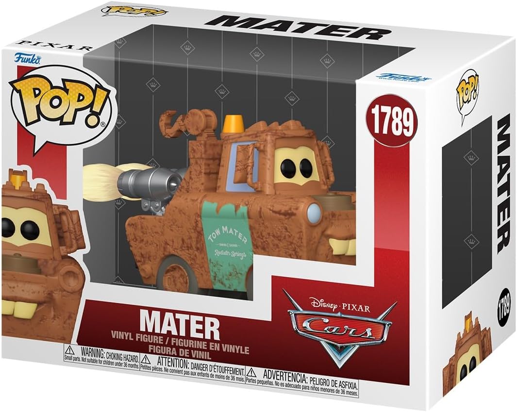 ¡ESTALLIDO! Disney Pixar: Cars - Mater con Jet Pack | Mercancía oficial - Figura de vinilo coleccionable para exhibición en estantería - Idea de regalo de cumpleaños para fanáticos y coleccionistas