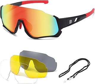Gafas de sol polarizadas para niños, gafas de sol juveniles, béisbol, deportes, adolescentes, ciclismo, gafas de sol para niños y niñas con 3 lentes DK280