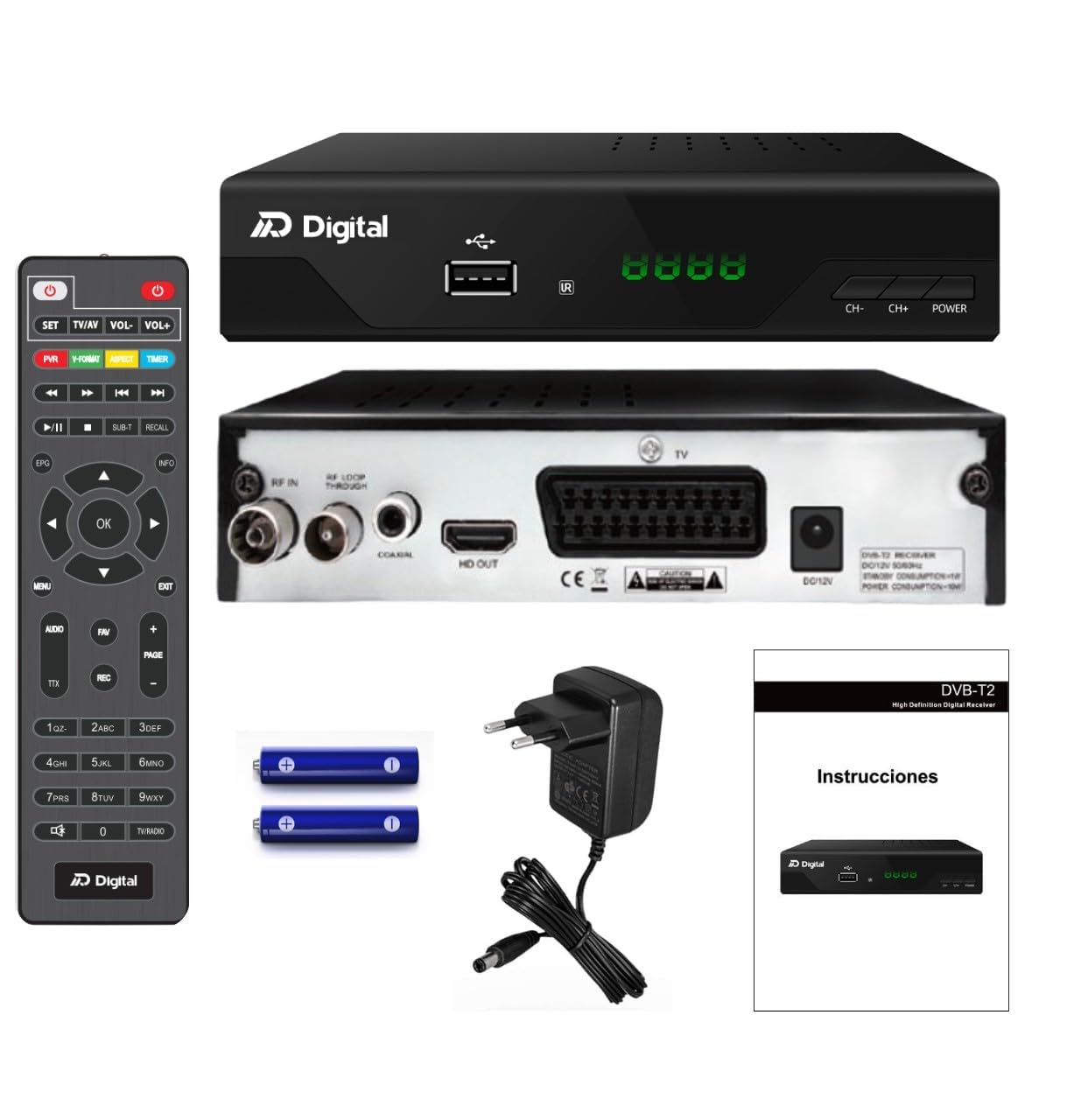 Decoder Digitale Terrestre DVB-T3 Full HD - Supporta USB WiFi E HEVC H265 - Con Telecomando - Foto 4