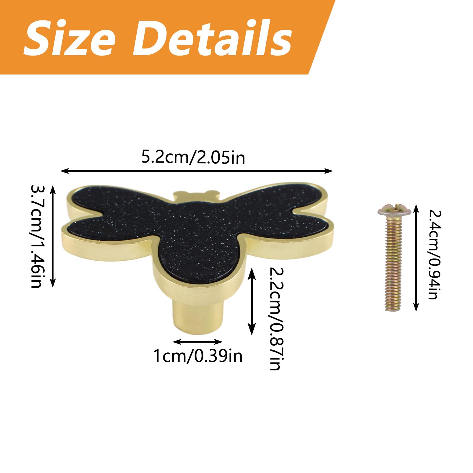 MOROBOR Decorative Bee Kitchen Cabinet Knobs - Image 2