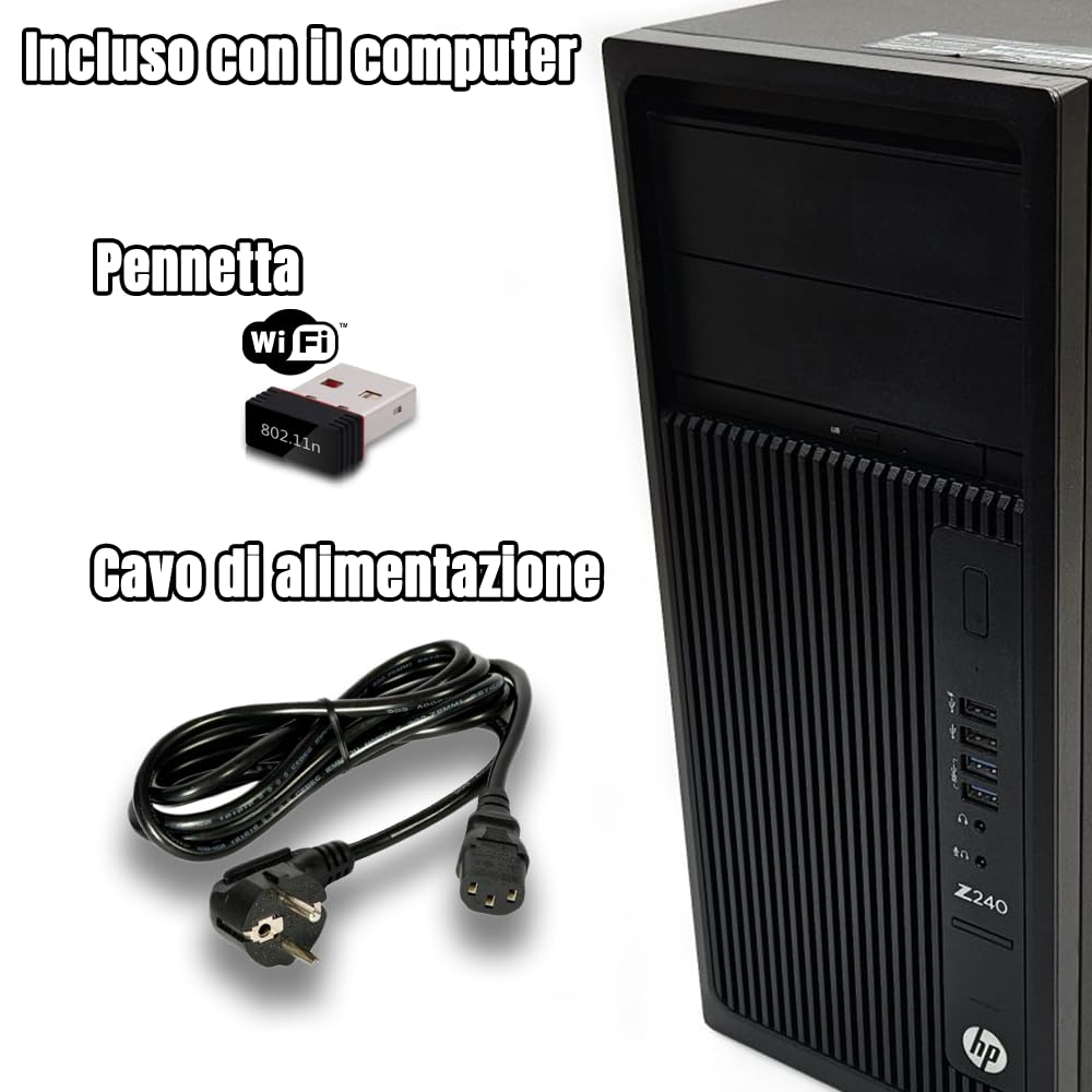 HP Z240SFF SSD1TB メモリ32GB Quadro P1000 HP Workstation Z240 PC RICONDIZIONATO, Processore core i7-6700K