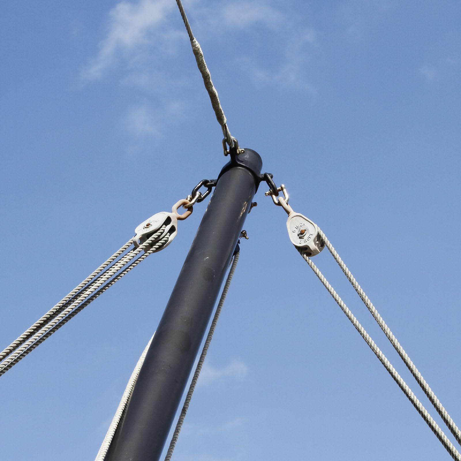 sourcing map 10 Piezas Polea Simple M20 Gancho Giratorio Polea de Cable