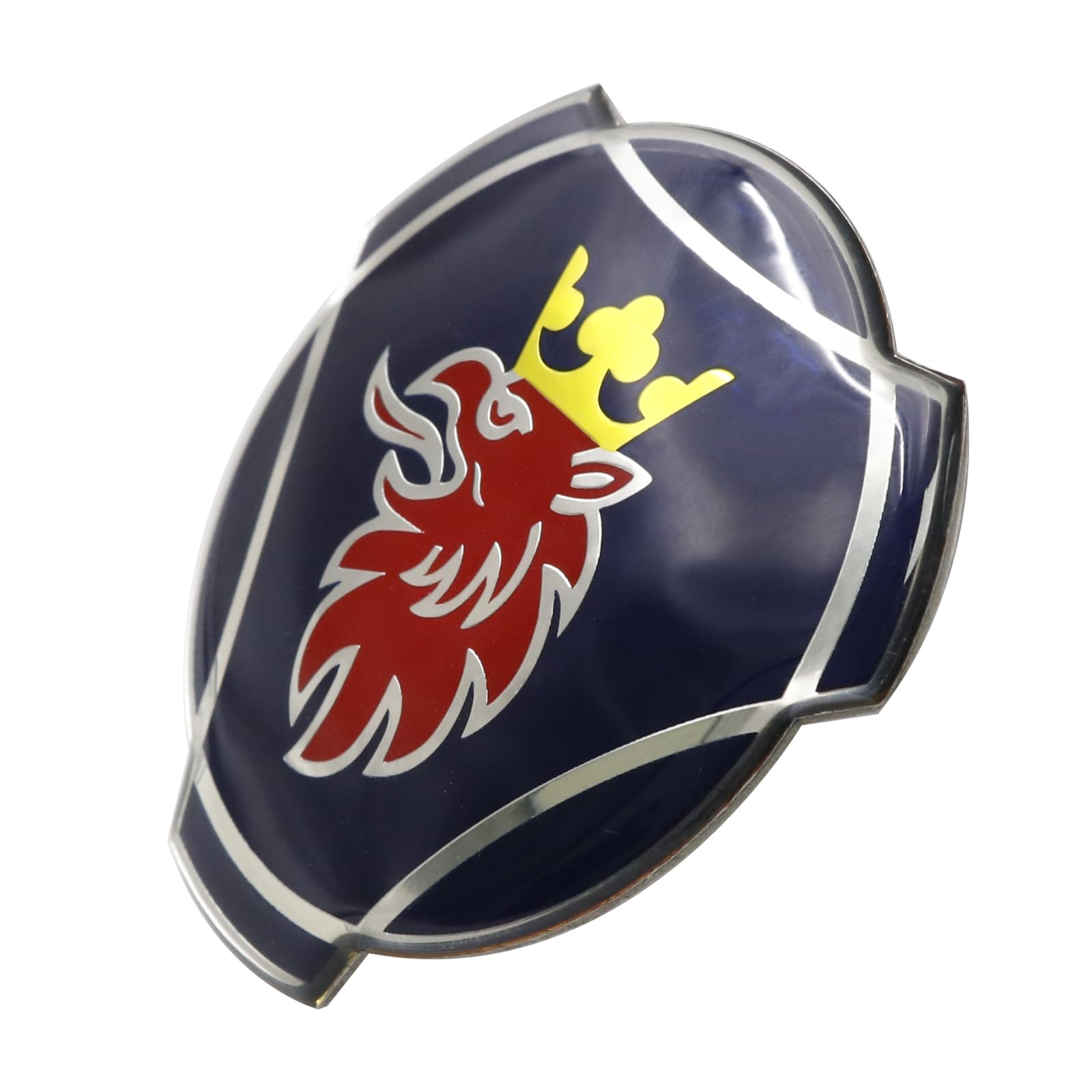 4 adesivi Grifone in alluminio per cerchioni di camion Scania, emblema adesivo (blu (corona dorata))