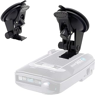 Super Suction Windshield Suction Cup Mount for Escort MAX MAX2 2 / 2015-2019 MAX360 Radar Detector w/Slide in plate connection (NOT FOR Radar that use MAGNETIC cradle, METAL Slide in Plate Slot only)