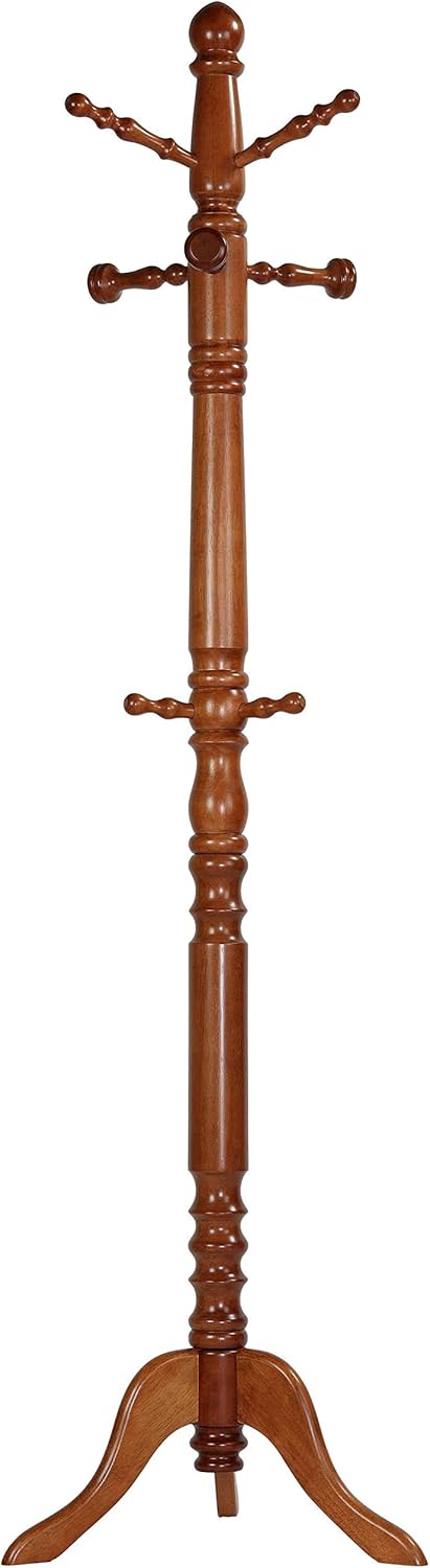 Cortesi Home Rachel Wooden Swivel Coat Rack, Oak