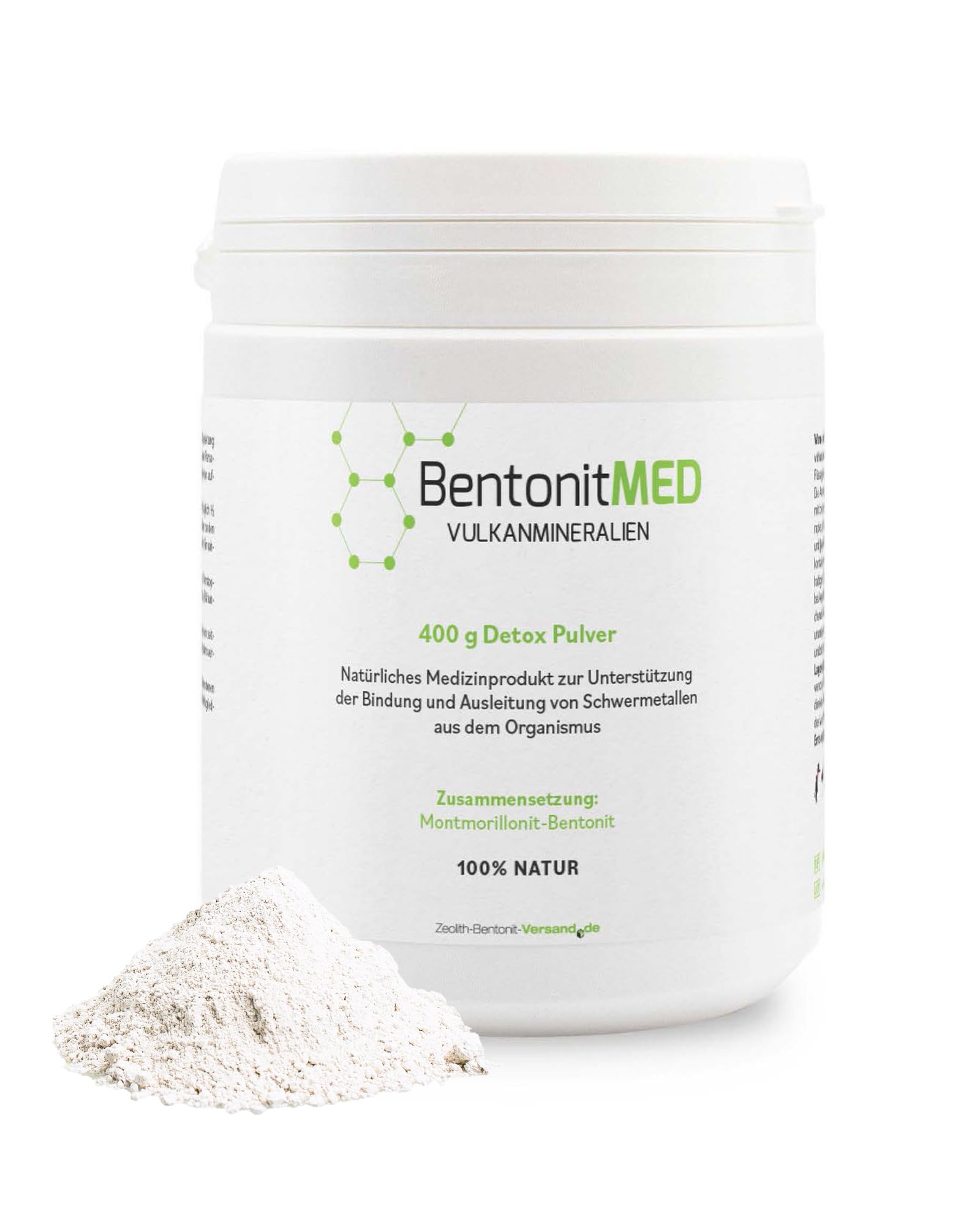 Zeolith-Bentonit-Versand Bentonite Med Detox Poudre 400 g