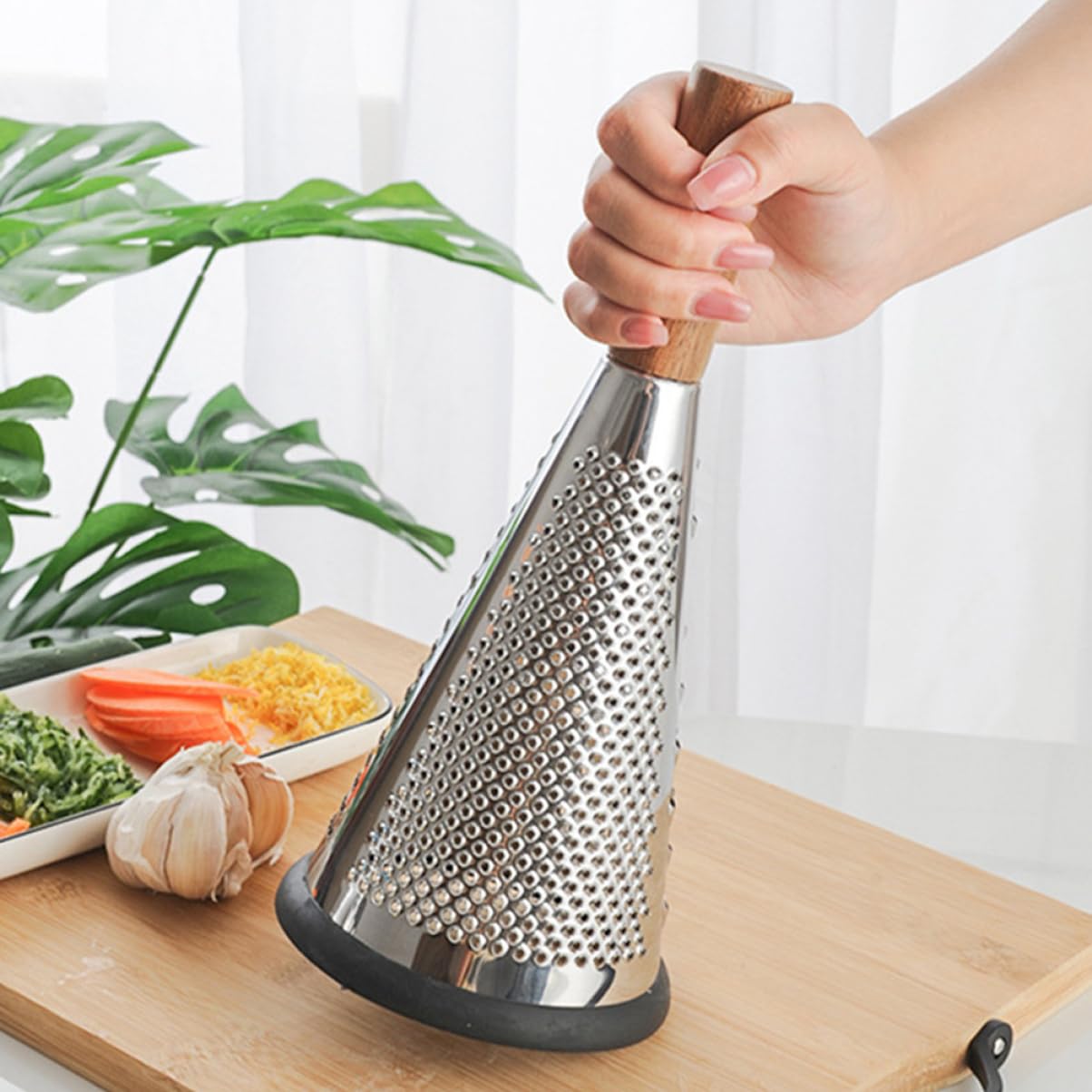 PRETYZOOM Cheese Grater with Handle Multi Functional Kitchen Accessory for Cheese and Vegetables and Easy to Use