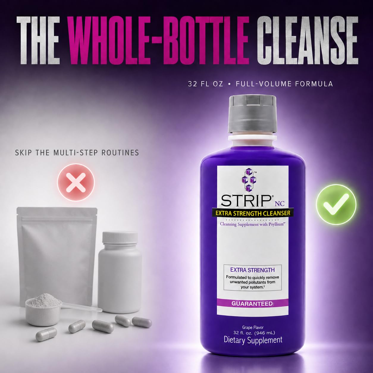Strip Nc Natural Cleanser Extra Strengh Grape 32 Fl Oz — Amazon image 3