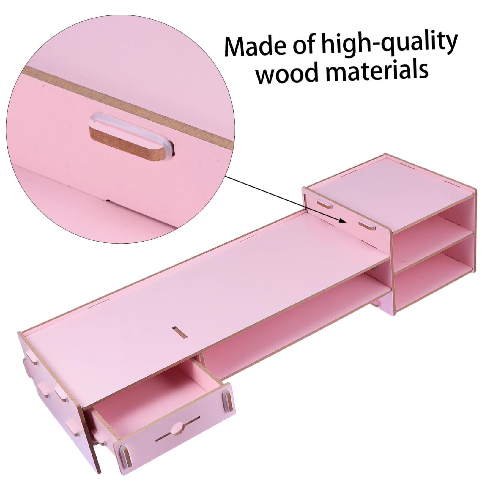 Homoyoyo Ordinateur Organisation en Écran pour Rangement Support de Tiroir Place de Rehausseur Planche , Gain et Pratique de Bureau Maison