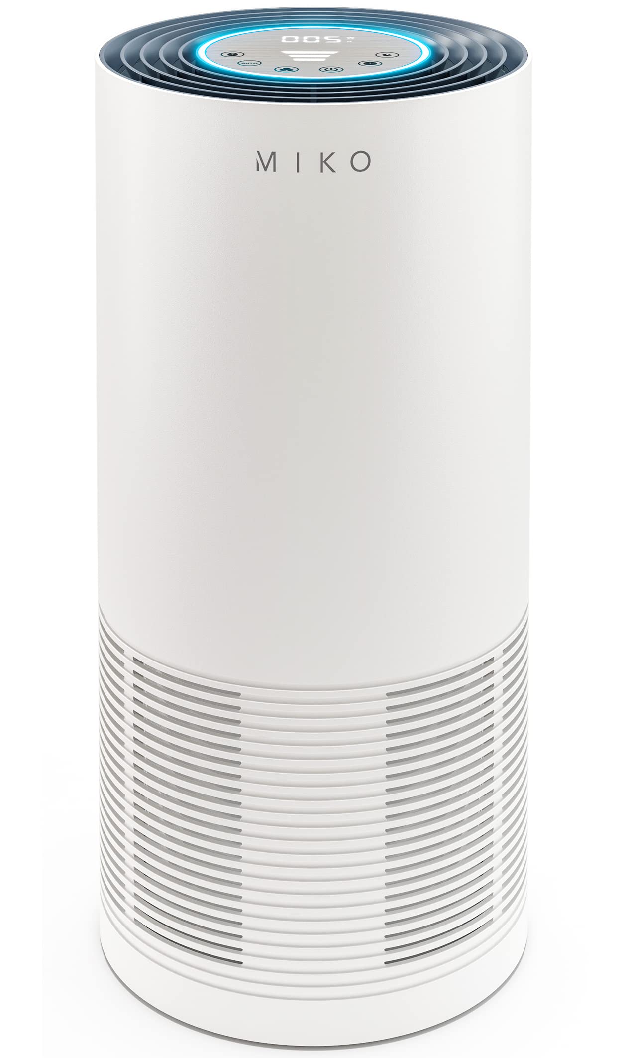miko air purifier for home large room air filter for allergies, pets, asthma, smokers air cleaner with auto function, pm2.5 air quality sensor covers 1600 sqft (renewed)