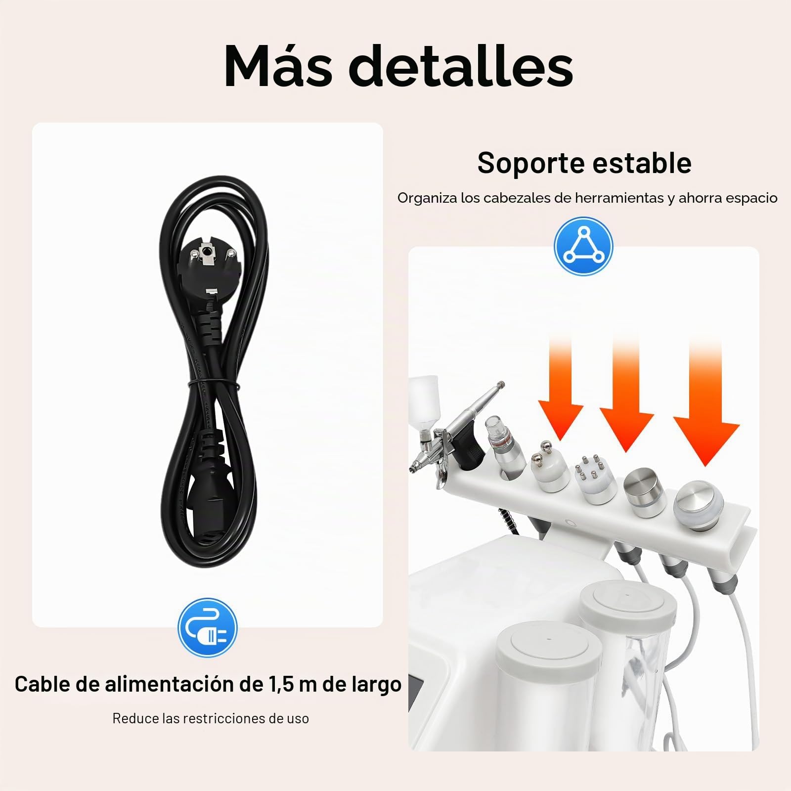 Máquina de oxígeno de agua 7 en 1, Dermabrasion Hydro Limpieza profunda Hydra Beauty Facial Care Machine con máscara LED, Hydro Dermobrasion Jet Peel pequeño dispositivo de burbuja