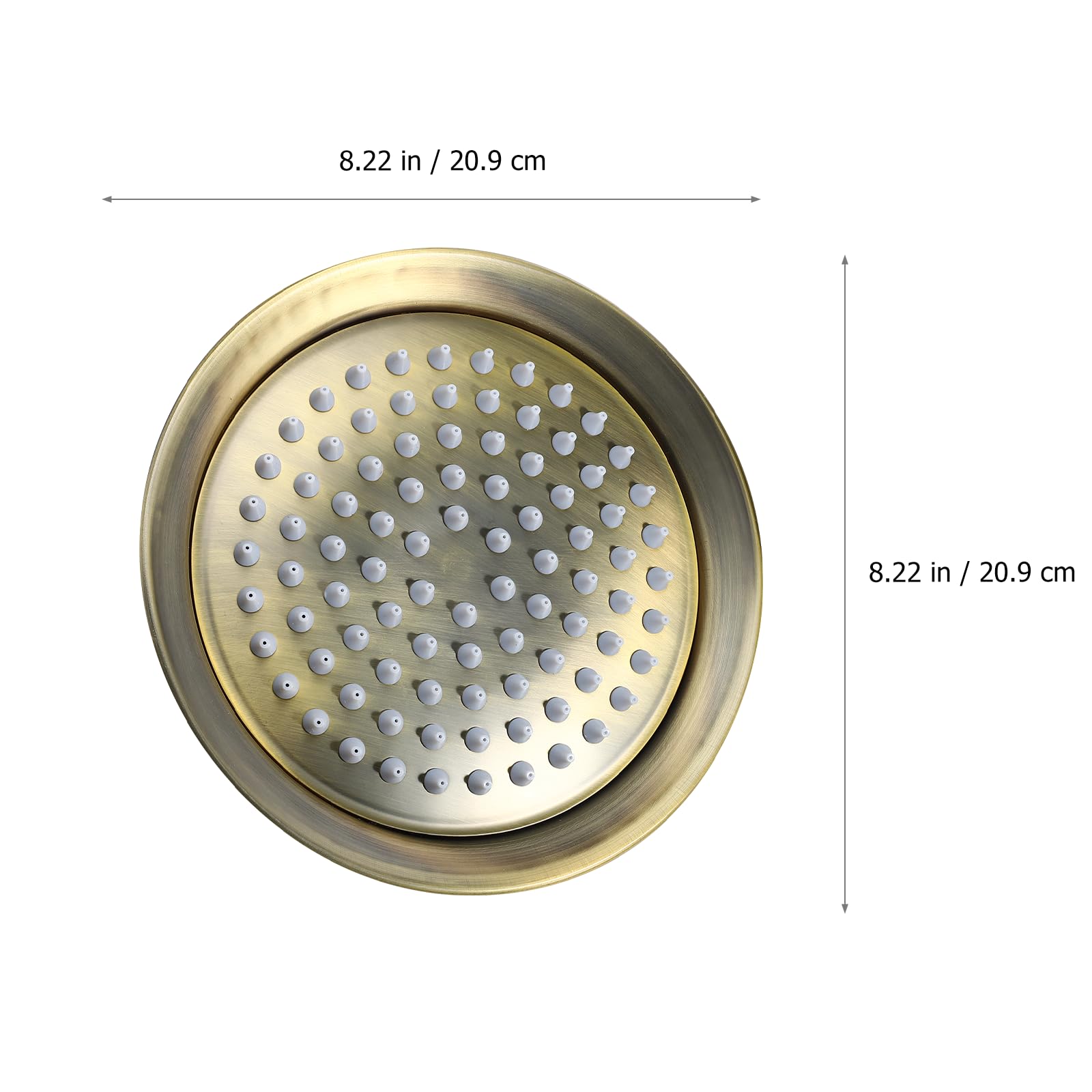 Cabezal de Ducha de Techo Cobre Vintage Acero Inoxidable, 8 Pulgadas