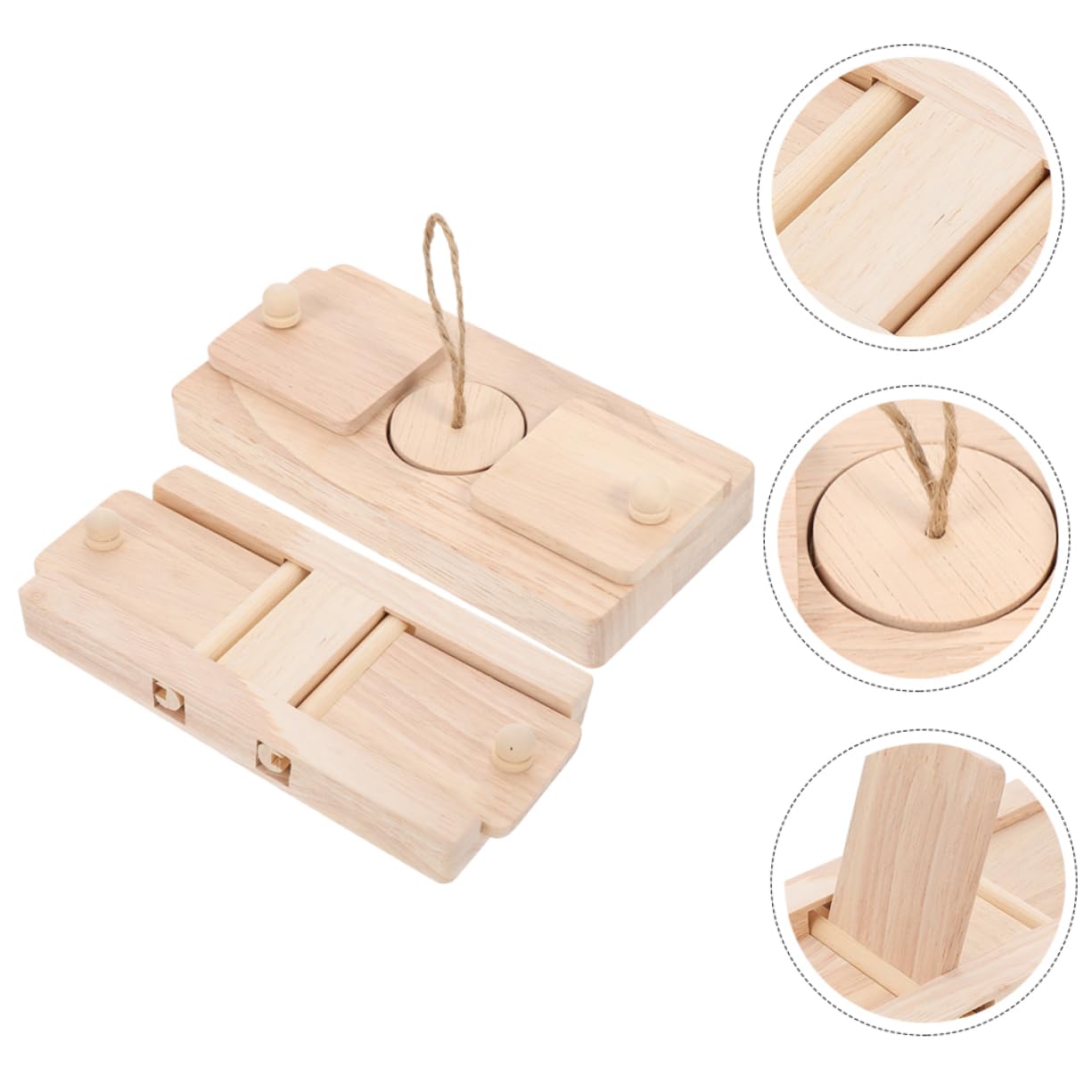 Angoily Holz Hamster Leckerli Spielzeug für Käfiggestaltung
