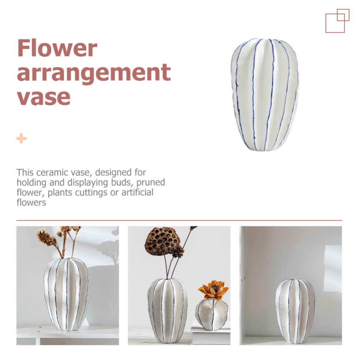 Vaso in Ceramica a Forma di Frutta per Fiori e Centrotavola | Decorazione da Tavolo per Matrimonio, Soggiorno e Ufficio, Adatto a Fiori Artificiali e Talee di Piante