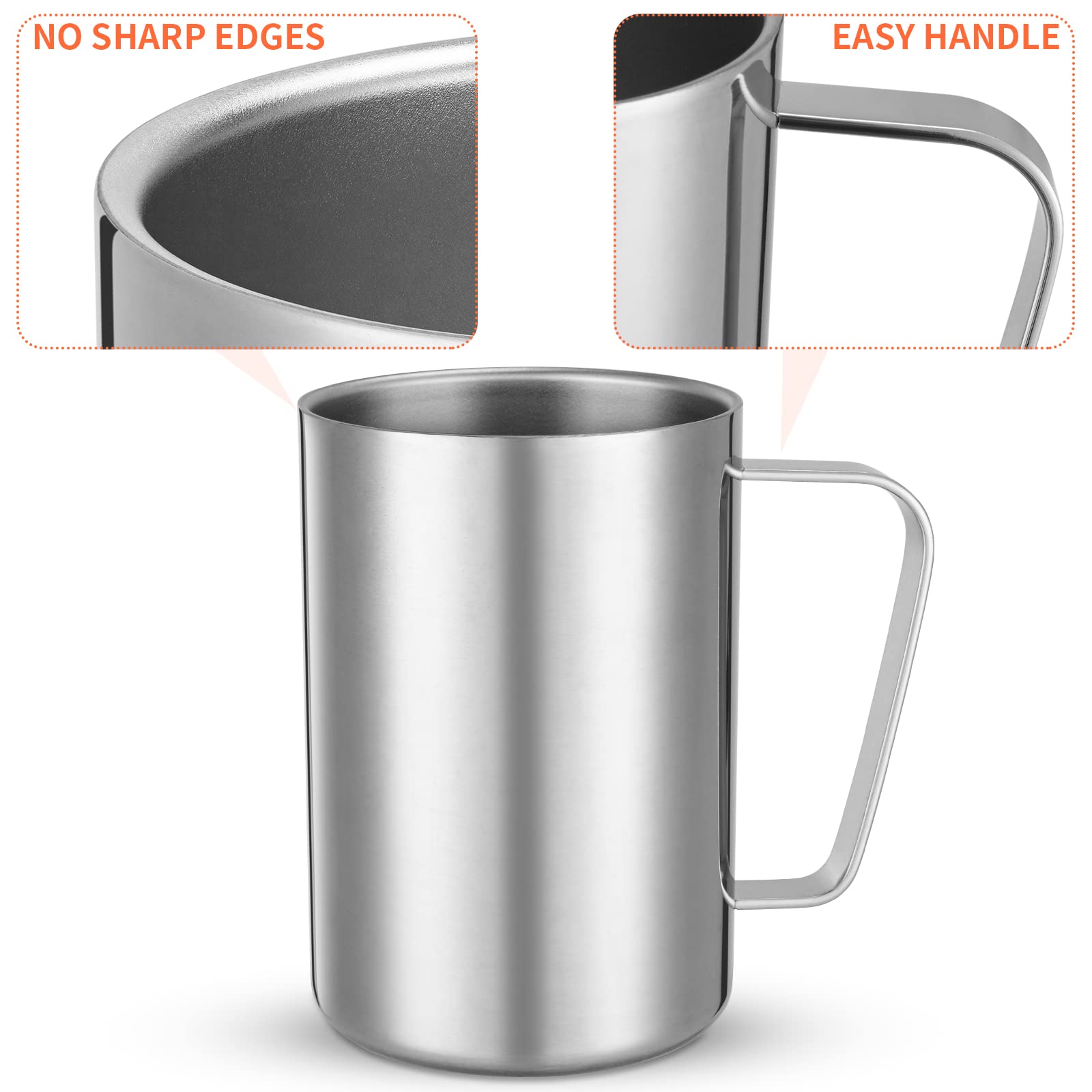 Amazon.com | Bidponds 16.9oz/500ml Stainless Steel Double Wall Mug