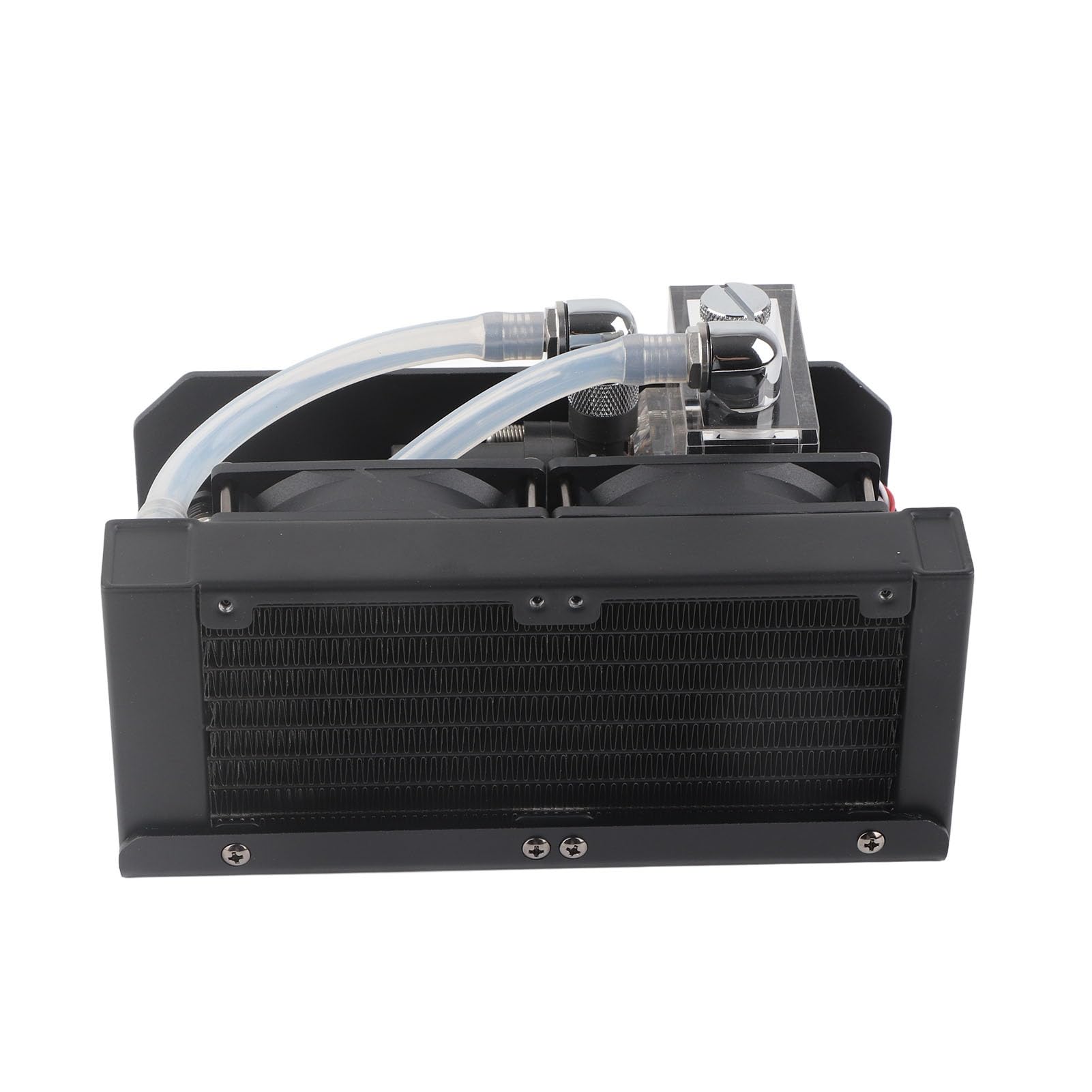 Topiky Bomba de Enfriamiento de CPU, Bomba de Enfriamiento de Agua de 600L/H, de de PC Silenciosa de 4 Pines con Puerto D de Rosca G1/4 de Doble Ventilador para Computadora de Escritorio