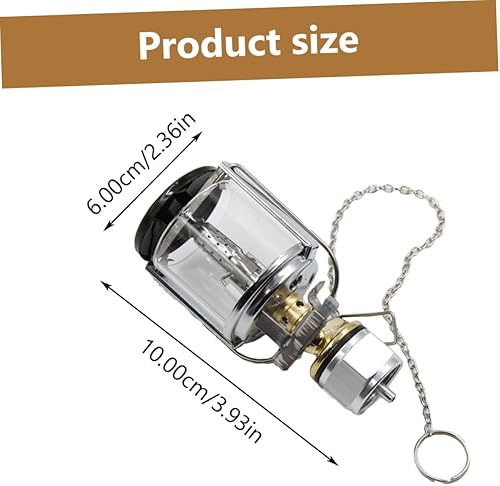 Miniatura 2 de PRETYZOOM Lámpara de camping a gas con linterna de propano premium y exterior para emergencia y senderismo, compatible con tanques de gas roscados