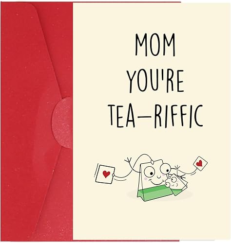 Cheerin Divertida tarjeta de cumpleaños para mamá, tarjeta de feliz cumpleaños con sobre, regalo de corazón para madre, madrastra o abuela de hija o